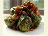 Brussels Sprouts and Walnuts With Fennel and Shallots