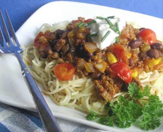 Mexican Spaghetti Sauce. Photo by Caroline Cooks