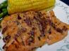 Salmon Cutlet With Olive and Mustard