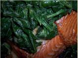 Salmon With Spinach and Mustard. Photo by Hey Jude