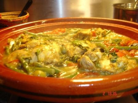 Tajine Msir Zeetoon - Moroccan Chicken With Lemons. Photo by Coasty