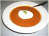 Sweet Onion & Tomato Soup With Fresh Basil Cream
