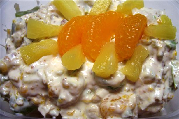 College Student's Brilliant Doctored Chicken Fruit Salad. Photo by HeatherFeather