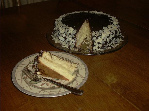 Chocolate-Glazed Coconut-Almond Cake. Photo by *Pixie*