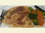 Hot Toddy Chicken With Pancetta and Garlic Mashed Potatoes