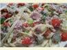 Fettuccine With Mushrooms and Cherry Tomatoes. Recipe by HeatherFeather