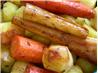 Easy One Tray  Roasted Onions and Root Vegetables