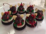 Chocolate Christmas Mice Cookies