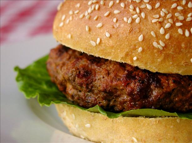 Buffalo Sauce Burgers Stuffed With Blue Cheese. Photo by GaylaJ