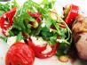Goats Cheese Salad With Tomatoes, Peppers and Rocket. Recipe by PinkCherryBlossom