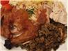 Roast Chicken With Mushroom-Onion Stuffing. Recipe by Kaarin