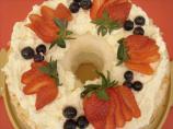 Strawberry Cream Angel Food Cake