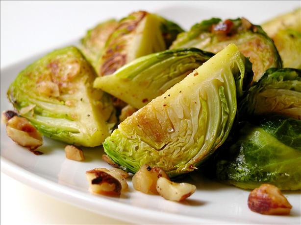 Roasted Brussels Sprouts With Hazelnut Brown Butter. Photo by GaylaJ