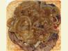 Canadian Burger With Beer-Braised Onions and Cheddar