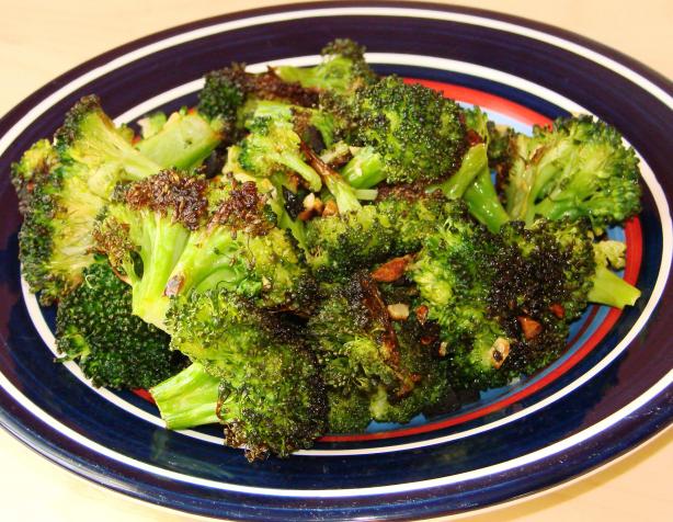 Garlic-Roasted Broccoli Drizzled With Balsamic Vinegar. Photo by Boomette