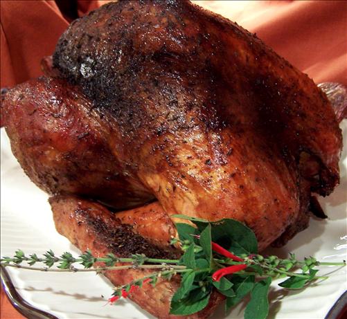 Spice-Rubbed Smoked Turkey. Photo by PaulaG