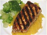 Grilled Blue Marlin over Spaghetti Squash. Photo by Chef Hawgwild