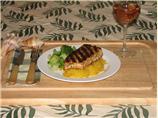 Grilled Blue Marlin over Spaghetti Squash. Photo by Chef Hawgwild