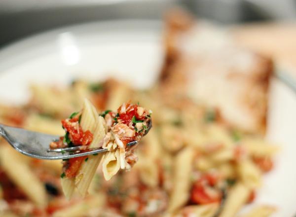 Tuna Puttanesca and Penne. Photo by CulinaryExplorer