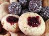 Pomegranate Jelly Almond Thumbprints. Recipe by Charlotte J