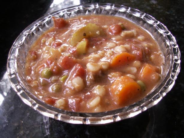 Hamburger Barley Stew (Crock Pot). Photo by JanuaryBride
