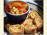 Baked Tortilla Wheels With Pineapple Salsa