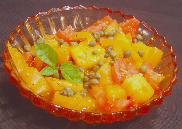 Sliced Tomato Salad. Photo by Sue Lau