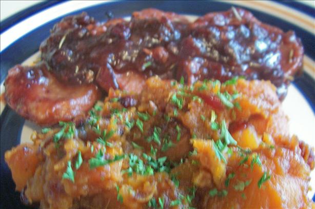Cider-Glazed Sweet Potatoes With Cranberries. Photo by lauralie41