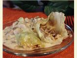 Spicy Stuffed Cabbage Rolls in Mushroom Gravy Sauce