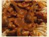 Rabbit  in a White Wine, Bacon, Onion  and Mushroom Sauce
