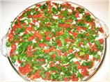 Seven Layer Mediterranean Dip With Rosemary Butter Flatbread
