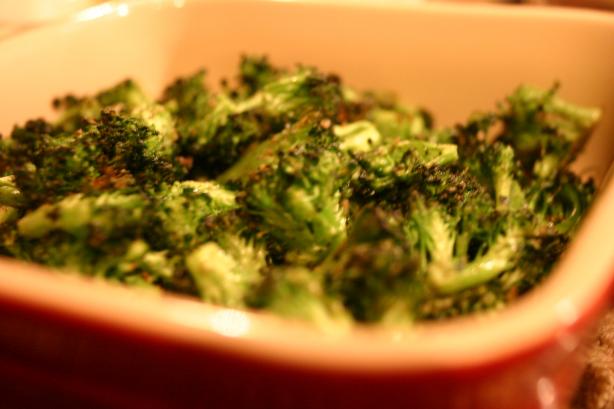 Roasted Broccoli Drizzled With Lemony-Garlic Butter. Photo by KPD