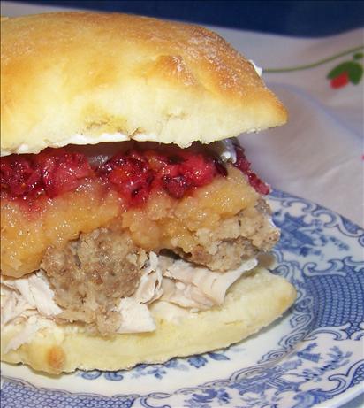 Crazy Mixed-Up Mile High Leftover Turkey Sandwich. Photo by Mimi in Maine