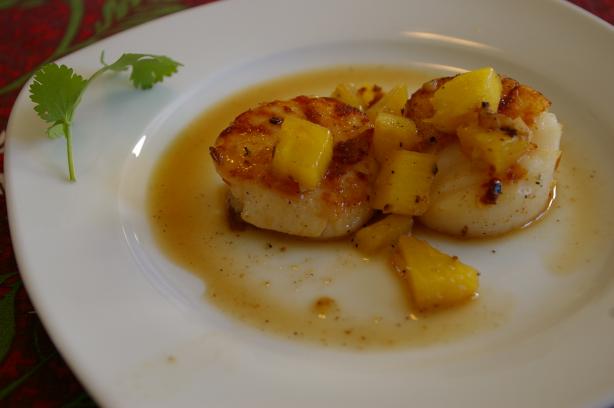 Seared Scallops With Pineapple. Photo by Lazarus