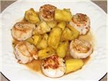 Seared Scallops With Pineapple. Photo by Chef Hawgwild