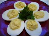 Kittencal's Cheddar Deviled Eggs