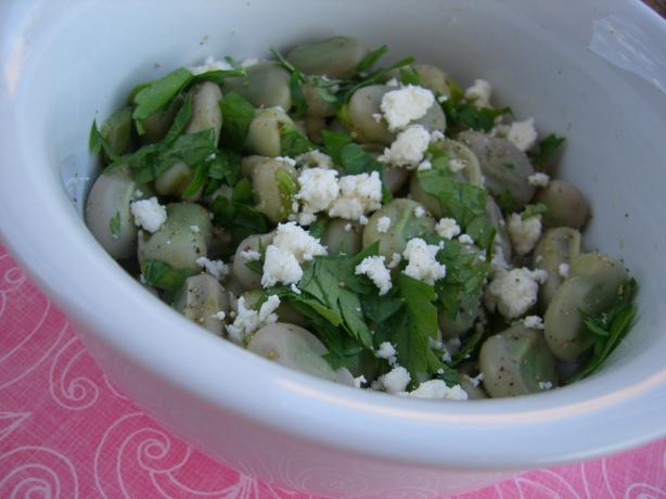Low Fat Fava Beans With Parsley and Feta. Photo by Chef*Lee
