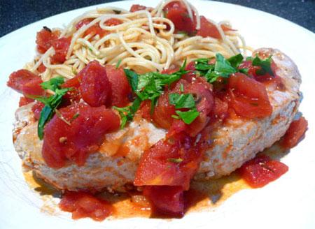 Pork Chops Alla Pizzaiola. Photo by Mikekey