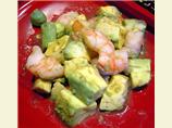 Avocado and Prawns in Wasabi