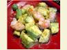 Avocado and Prawns in Wasabi