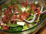 Warm Spinach Salad With Apples, Bacon, and Cranberries