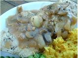 Chicken With Wine and Mushrooms. Photo by Cynna
