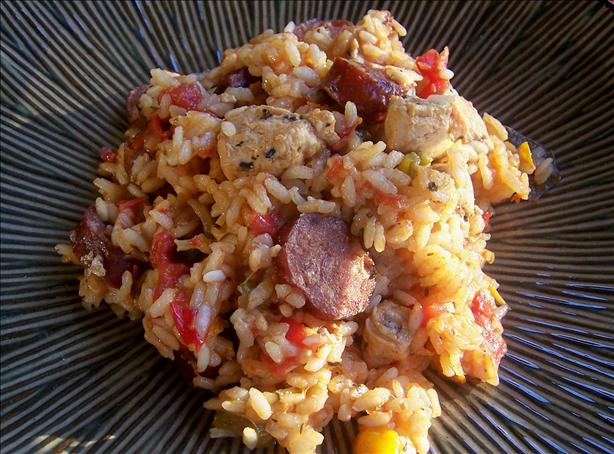Chicken and Sausage Jambalaya. Photo by lazyme