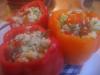 Summery Stuffed Red & Yellow Bell Peppers. Recipe by Mirj