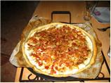 French Flamme. Bacon- Cheese Pizza/Pie
