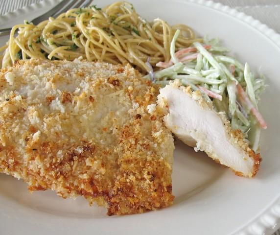 Kittencal's Easy and Delicious Ranch-Parmesan Chicken. Photo by Calee