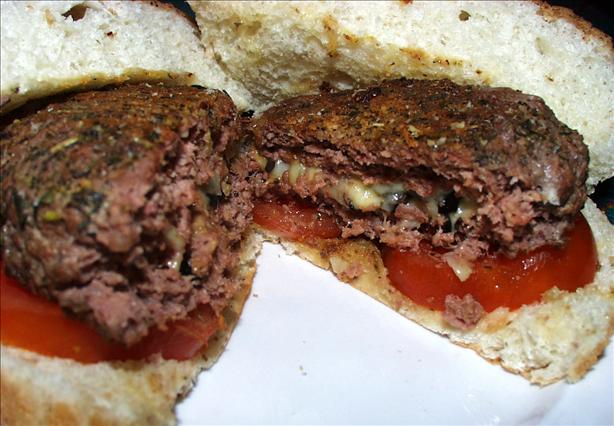 Italian-Stuffed Burgers. Photo by twissis