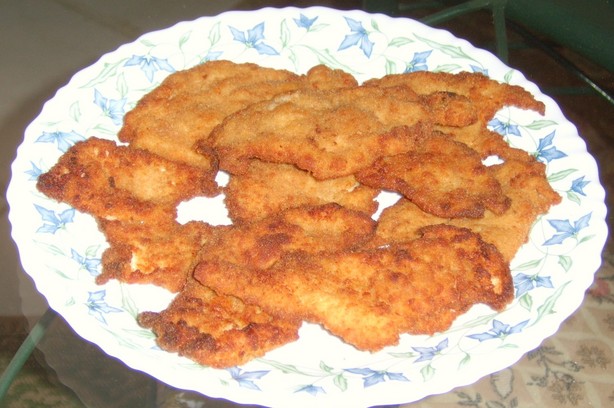 Egyptian Chicken Panne (Breaded Fried Chicken Breasts). Photo by cooking in cairo...