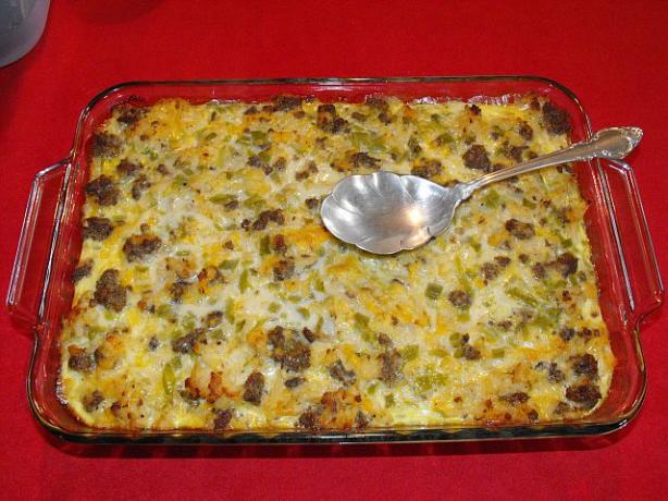Sausage Hash Brown Casserole. Photo by Cook in Mid TN