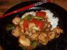Chicken With Walnuts, Bell Peppers (Capsicum) and Green Onions